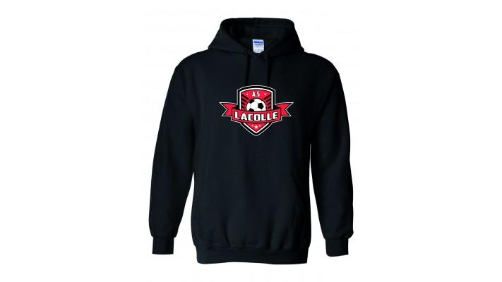 Ass. soccer Lacolle hoodie coton noir 